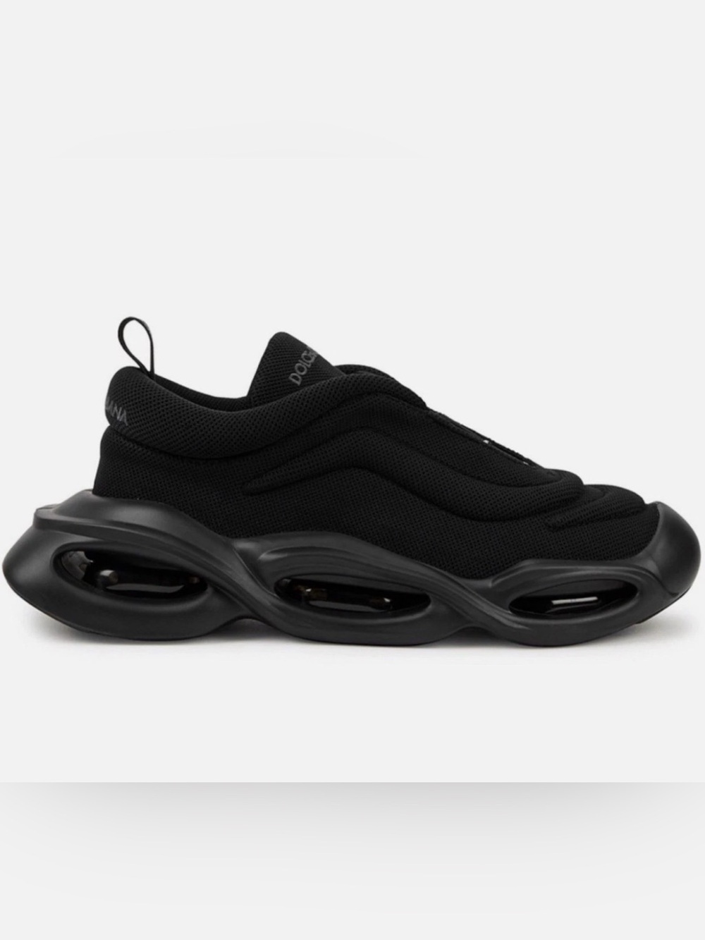 Authentic Dolce & Gabbana women All-Black Sculpted Sole Sneaker